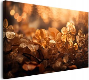 Elegáns kép a nappaliba Arany levelek Stílusos fali dekoráció Glamour