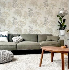 Arthouse Signature 1 Oriental Garden barna-fehér fa mintás papír tapéta – 909605