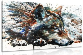 Kép farkas akvarell kivitelben