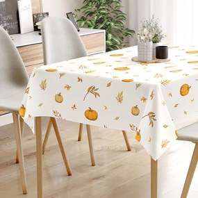 Goldea szögletes terítő 100% pamutvászon - őszi tökök és levelek 100 x 100 cm