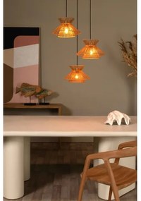 Lucide 10420/03/72 - Csillár zsinóron TASMAN 3xE27/60W/230V bézs