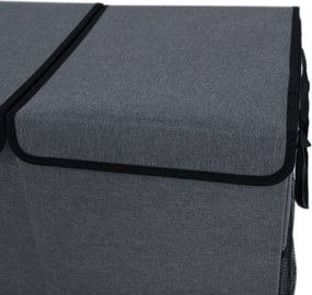 Összecsukható tároló doboz, szürke/fekete, DETER