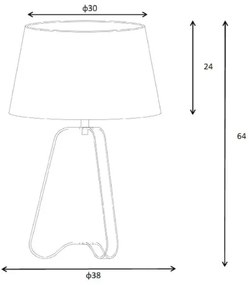 Lucide 30567/81/97 - Asztali lámpa CAPUCINO 1xE27/60W/230V