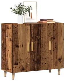 antik fa színű szerelt fa tálalószekrény 90 x 34 x 80 cm