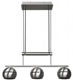 Trio - Csillár zsinóron FLETCHER 3xE14/40W/230V matt króm