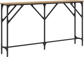 vidaXL Konzolasztal kézműves tölgy 140 x 23 x 75 cm
