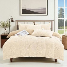 Mikroplüss ágyneműhuzat Homa EXCLUSIVE ECRU 7 részes 140x200 cm