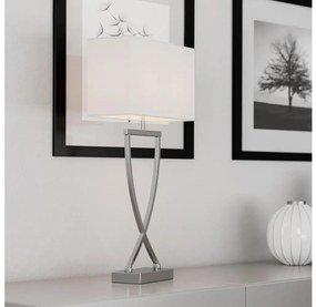 ByRydens 2820430-5000 - Asztali lámpa OMEGA 1xE27/5W/230V fehér/fényezett króm