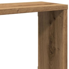 4 db kézműves tölgyszínű szerelt fa fali kockapolc 100x15x30 cm