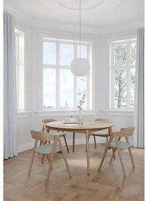 Kerek bővíthető étkezőasztal hosszabbító asztallappal, tölgyfa dekorral ø 135 cm Meza – Hammel Furniture