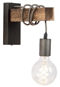Ipari fali lámpa, fa, akasztófával
