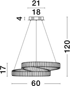 Függeszték Arany CONCETO NOVA LUCE 9019721