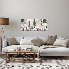 Kép - Erdő medvékkel (120x50 cm)