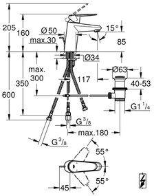 GROHE 33177002 - EURODISC COSMOPOLITAN mosdócsaptelep DN 15 fényes króm