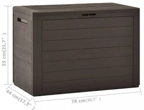 barna kerti tárolóláda 78 x 44 x 55 cm