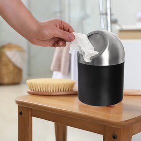 Fekete rozsdamentes acél szemetes 1,2 l BLACK – Orion