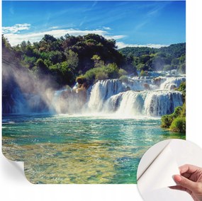 Fotótapéta Öntapadós Design Divatos Vízesés táj 250x250 cm