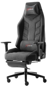 FIRTINA Massage TX 200 KG teherbírású szövet gamer szék lábtartóval, beépített masszázs- és fűtés funkcióval, 3D kartámasz