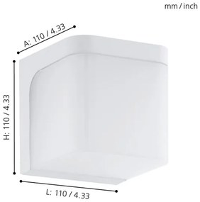 Eglo 96255 - LED Kültéri fali lámpa JORBA LED/4,9W/230V IP44