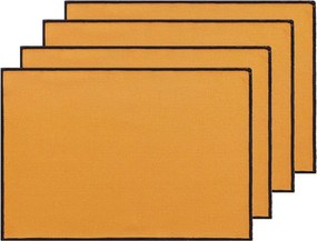 Asztali tányéralátét mosható pamut narancssárga 35x50cm 4db