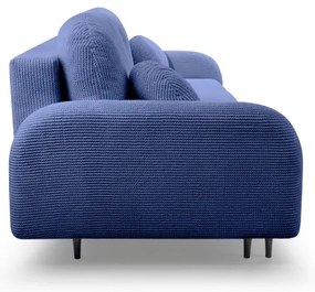 Ággyá alakítható, kárpitozott, háromszemélyes CLOUDY kanapé – kék