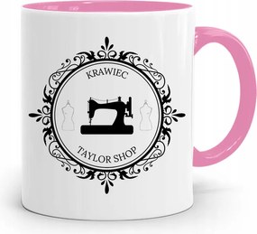 Rózsaszín Szabó Bögre Taylor Shop Szabónő fényképes nyomtatással