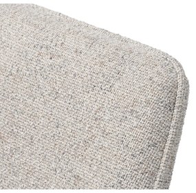 Világosszürke kárpitozott karfás étkezőfotel Alma – Unique Furniture