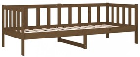 mézbarna tömör fenyőfa kanapéágy 80 x 200 cm