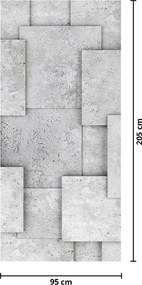 Fotótapéta ajtóra - Betoncsempék absztrakciója (95x205cm)