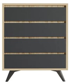 Komód Suvera - Oak, Anthracite