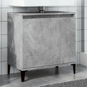betonszürke szerelt fa mosdószekrény 58x33x60 cm