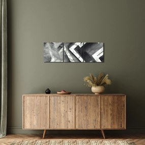 Absztrakt kép kocka (órával) (90x30 cm)