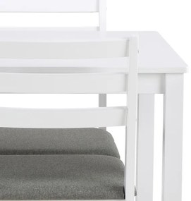 EMILY étkezőasztal szett 4 fehér székkel