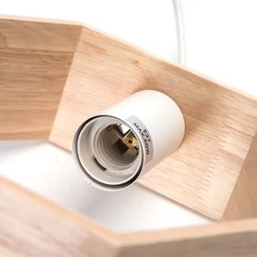 Aigostar - Fenyő függőlámpa zsinóron 1xE27/60W/230V