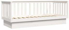 kanapéágy ágy matrac fehér 75x190 cm tömör fa fenyőfa