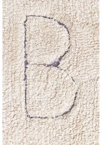 Krémszínű mosható kézi szövésű pamut gyerek szőnyeg 120x160 cm ABC – Lorena Canals