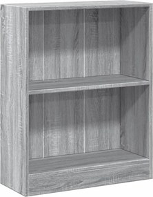 vidaXL szürke sonoma színű szerelt fa könyvespolc 60 x 24 x 76 cm