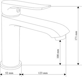 Mexen PECOS - mosdó csaptelep, króm, 72700-00