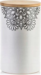 Kerámia edény fa fedéllel a konyhába