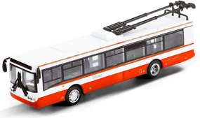 RAPPA Fém trolibusz - 16 cm - piros - Rappa