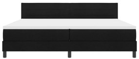Box Spring Ágy Matraccal &amp; LED fekete 200x200 cm szövet