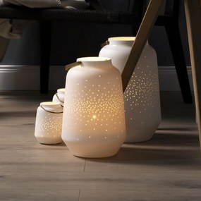 Fehér porcelán LÁMPA méret L (26,5 cm)