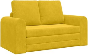 vidaXL Kanapéágy 60cm Sárga Bársony