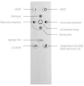 Leuchten Direkt 15572-18 - LED RGBW Dimmelhető lámpa ASTRO LED/17,5W/230V+távirányító