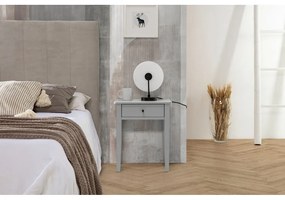 Világosszürke borovi fenyő éjjeliszekrény Bart – Marckeric