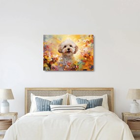 Üveg kép - Boldog kutya (70x50 cm)
