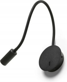 Rendl Vale fali lámpa fekete 230V Led 3W 30° 3000K hattyúnyakú lámpa