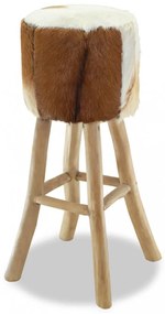 kecskebőr és tömör tíkfa bárszék