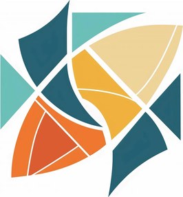 Poszter 80x80cm Szél geometria