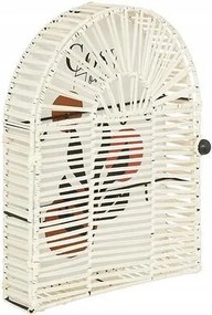 Lenka Kulcstartó Szekrény fehér, boho stílusú 10 Akasztós